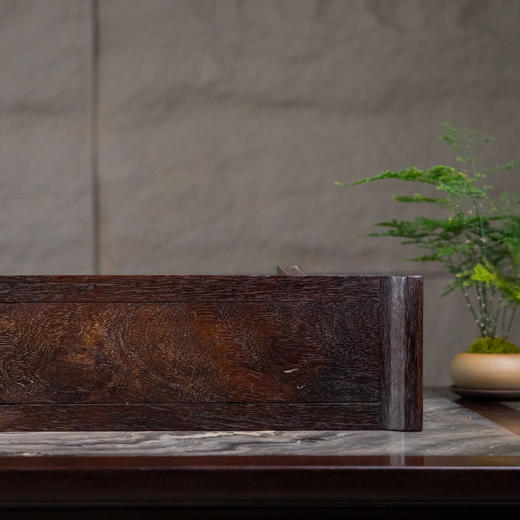 清早期 黄花梨夹头榫云纹翘头案中案摆件 商品图2