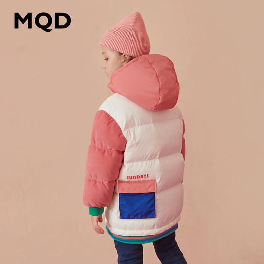 【MQD】【极寒系列】童装中长款灯芯绒羽绒服冬儿童潮女孩 商品图1
