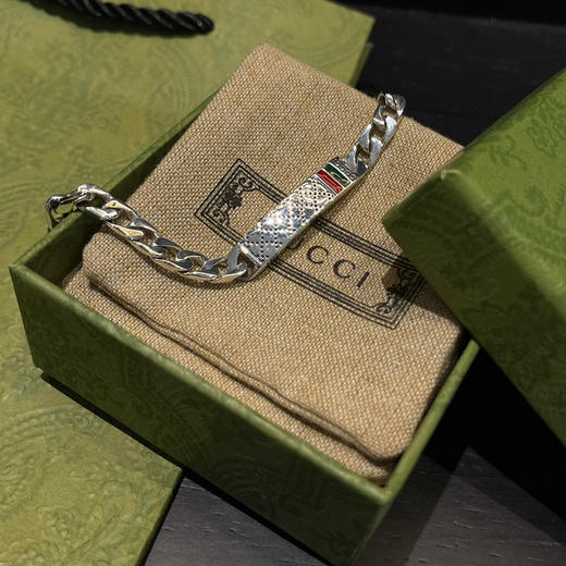 Gucci 古驰  格纹珐琅手链 商品图3