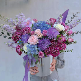 《银河璀璨》梦幻优雅紫色抱抱桶