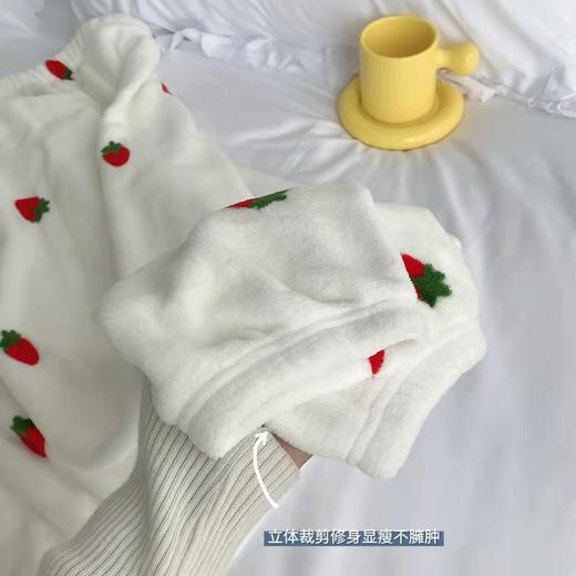 【秋冬保暖 新款草莓睡衣】新款加厚时尚套装秋冬大码日系居家服珊瑚绒草莓睡衣外穿套装 商品图3