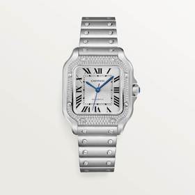 卡地亚 Cartier Santos de Cartier腕表 中号 精钢 自动上链 W4SA0005