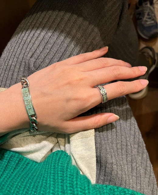 Gucci 古驰 标识珐琅绿手链 商品图1