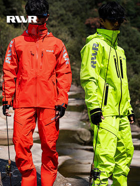 22新款RVVR冲锋衣套装防风防雨雪透气防寒钓鱼服黑武士二代外套