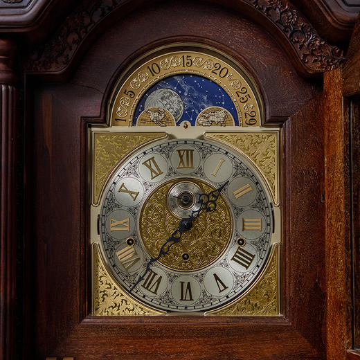 二十世纪  紫檀西番莲落地钟 商品图2