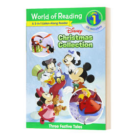 英文原版 World of Reading Disney Christmas Collection 迪士尼阅读世界分级读物第1级 3个故事合集 圣诞节 附CD 英文版