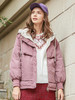 欧芮儿粉紫色连帽羽绒服女2019新款冬复古百搭短款外套百搭 商品缩略图0