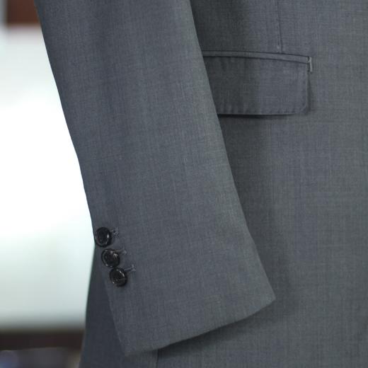 男士70%羊毛混纺平驳领单排两粒扣西服西装套装 商品图4