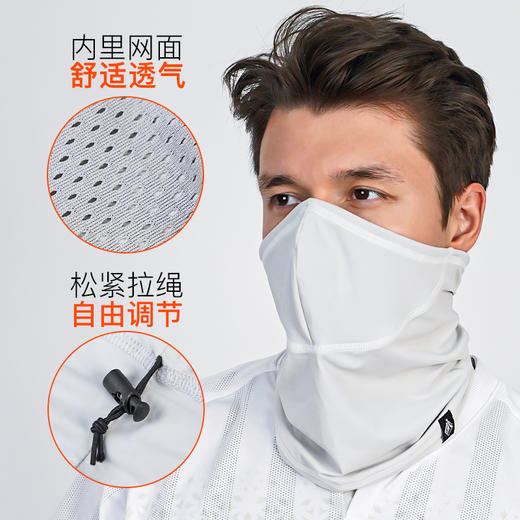 李质造凉感面罩运动防风防晒舒适透气 商品图2