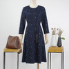 FOCALS福柯斯新款通勤圆领长袖羊毛针织中长款连衣裙F2Y3X673BV 商品缩略图0