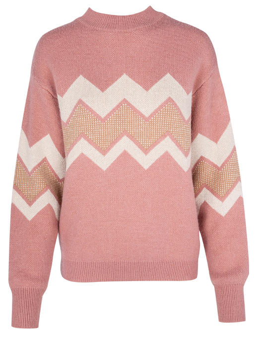 欧芮儿冬装女2018新款宽松显瘦圆领套头打底条纹毛衣女秋冬毛衫 商品图3