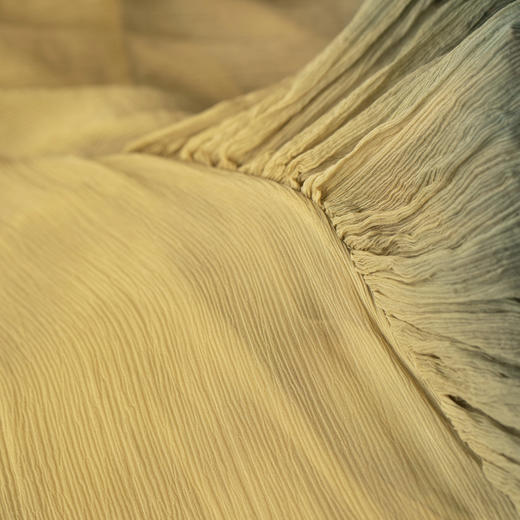 【林栖设计小店】花仙子2022秋冬新品原创100%桑蚕丝荷叶袖蓝染渐变连衣裙 1924139 商品图10