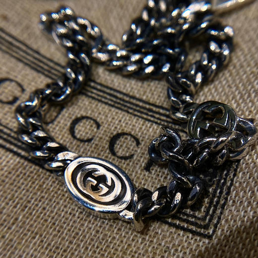 𝐆𝐮𝐜𝐜* 4mm双G黑珐琅logo手链 商品图6