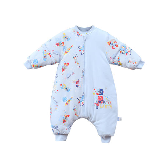 【纯棉呵护 呵宠四季】良良分腿睡袋婴幼儿秋冬纯棉夹棉睡袋防踢被四季通用款 商品图4