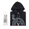 VERSACE JEANS COUTURE 范思哲 男士V EMBLEM系列徽标印花连帽卫衣 黑色73GAIG07 商品缩略图2