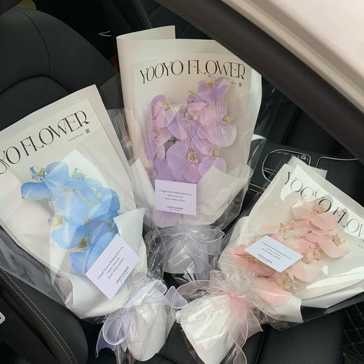 《幸福向你飞来》单枝蝴蝶兰花束（下单请备注颜色） 商品图3