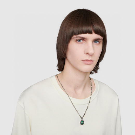 纯银孔雀绿项链 商品图8