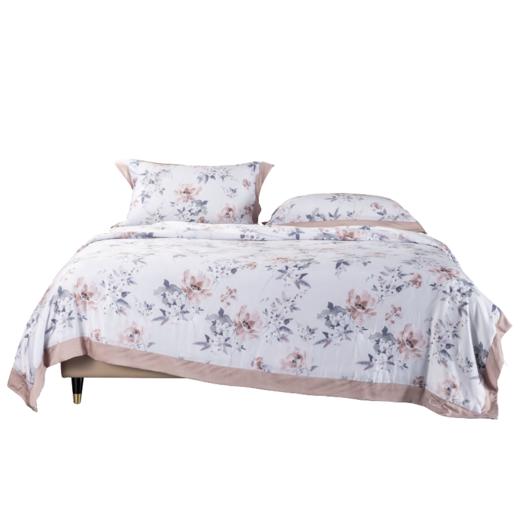 多喜爱 100S兰精天丝空调被 花朝如约水洗纯蚕丝夏薄被（粉/蓝）（单件不含枕袋）cs 商品图5