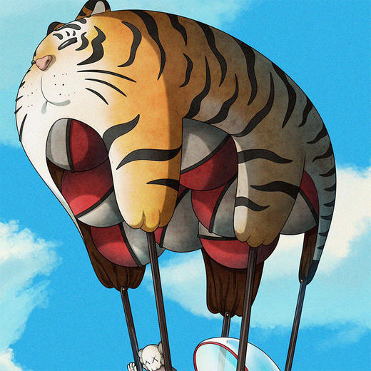 收藏系列《爱老虎-热气球》 潮流艺术版画 限量200版 52.5*72.5cm 商品图2
