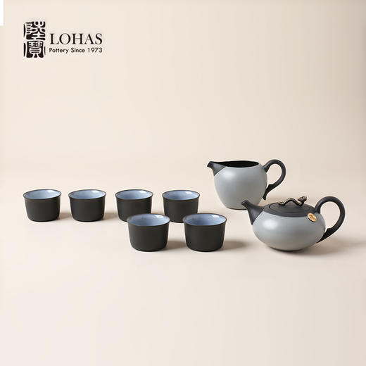 【彼达思】陆宝陶瓷 君如意功夫茶具套装 家用客厅现代简约1壶1海6杯茶具礼盒 商品图1