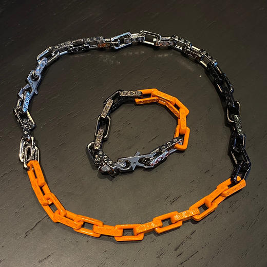 𝐋𝐨𝐮𝐢𝐬 𝐕𝐮𝐢𝐭𝐭𝐨𝐧路易威登橘色竹节拼接项链/手链 商品图2