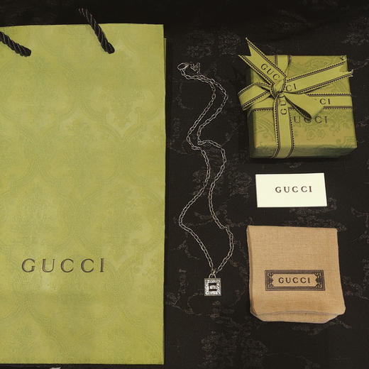 𝐆𝐮𝐜𝐜*  纯银做旧 十字雕花镂空 G字方形图案 商品图5