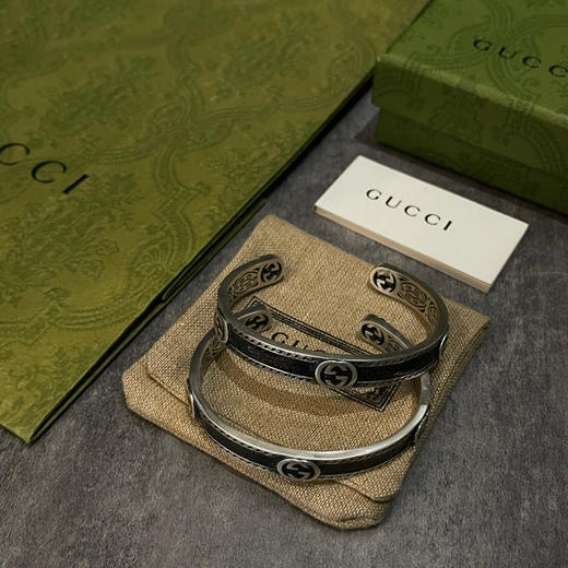 Gucci 古驰  黑珐琅手镯 商品图4