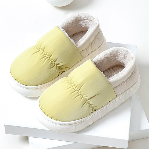 【又暖又舒服，仿佛踩在云朵里！】新款羽绒布防水棉拖轻便柔软，防滑耐磨，造型简约百搭，御寒保暖，男女款棉拖鞋，情侣秋冬防滑包跟棉鞋子 商品图7