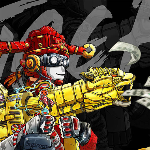 收藏系列《喷钱虎》 潮流艺术版画 限量199版 52.5*72.5cm 商品图2