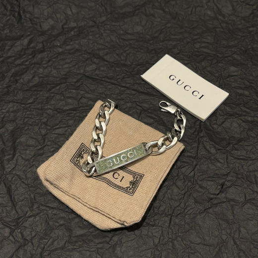 Gucci 古驰 标识珐琅绿手链 商品图5