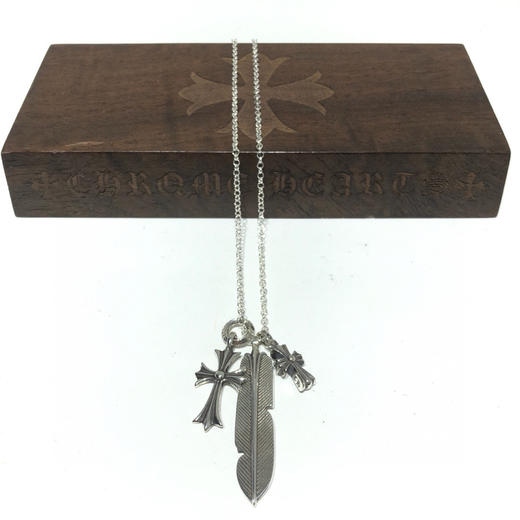 Chrome hearts 十字架羽毛套链 商品图6