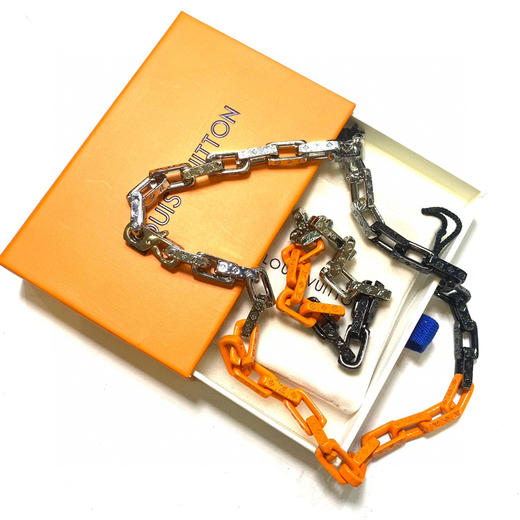 𝐋𝐨𝐮𝐢𝐬 𝐕𝐮𝐢𝐭𝐭𝐨𝐧路易威登橘色竹节拼接项链/手链 商品图6