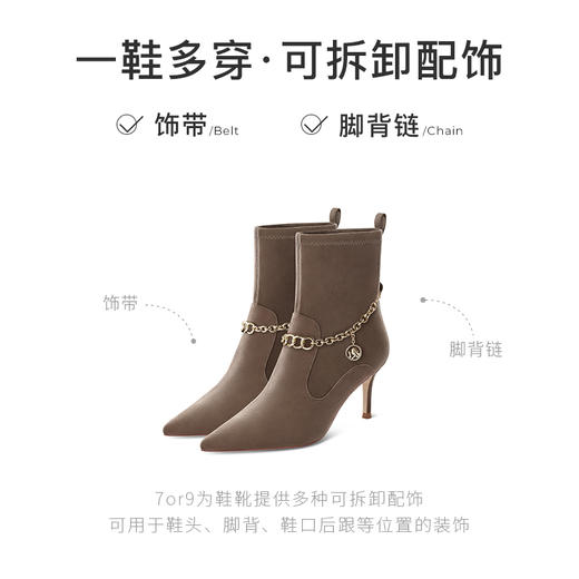 【促销款】7or9被窝䁔䁔靴燕麦曲奇7cm跟高 商品图4