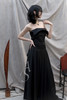 Ashlyn  黑色narata抹胸式解构礼服裙 商品缩略图1