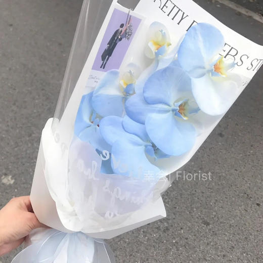 《幸福向你飞来》单枝蝴蝶兰花束（下单请备注颜色） 商品图4