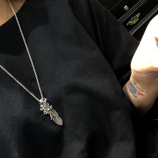 Chrome hearts 十字架羽毛套链 商品图3