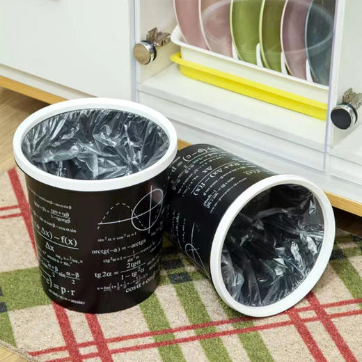 【6.9元/个】顺泰旭展3068/3066方程式黑色垃圾桶（1101094） 商品图0
