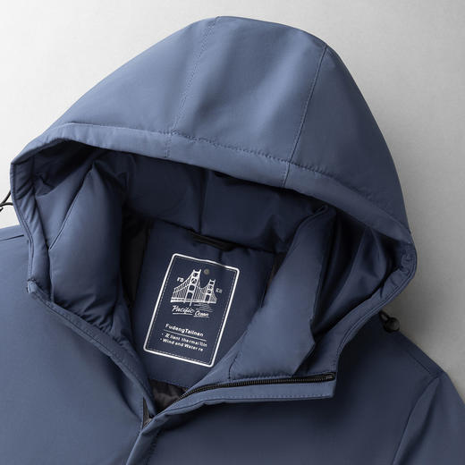 19YZ2217【90白鸭绒】罗蒙羽绒服男士短款秋冬季保暖休闲连帽纯色羽绒外套 商品图4