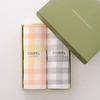 纱布无捻彩格面巾双条装礼盒 商品缩略图1