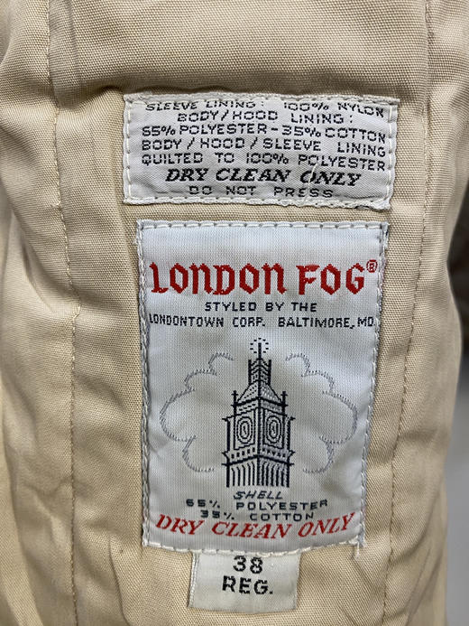 80-90年代 Vintage LONDON FOG 伦敦雾 棉服 夹棉外套_CTJK(M) 商品图3