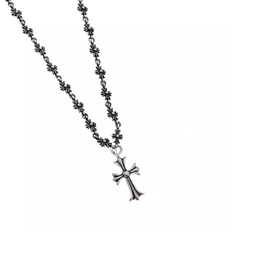 𝐂𝐡𝐫𝐨𝐦𝐞 𝐡𝐞𝐚𝐫𝐭𝐬克罗心 十字架一体项链 商品图7