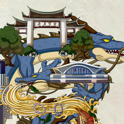 收藏系列《鹭岛厦门》 潮流艺术版画 限量300版 52.5*72.5cm 商品图3