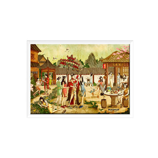 收藏系列《红楼梦-金陵十二钗》 潮流艺术版画 限量300版 52.5*72.5cm 商品图0