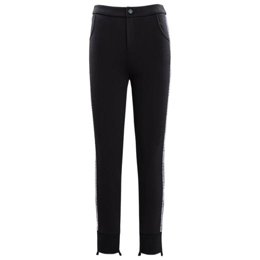 欧芮儿2020春装新品高腰显瘦黑色加绒休闲裤百搭哈伦不规则束脚裤 商品图3