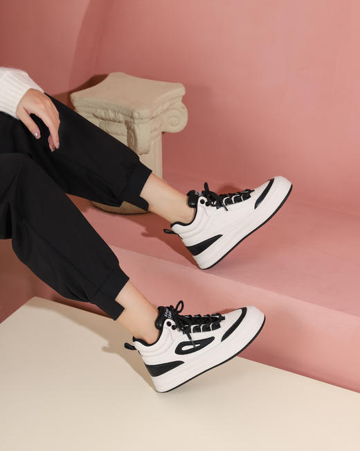 西村名物22年新款潮流复古板鞋厚底运动女休闲鞋44941 商品图4