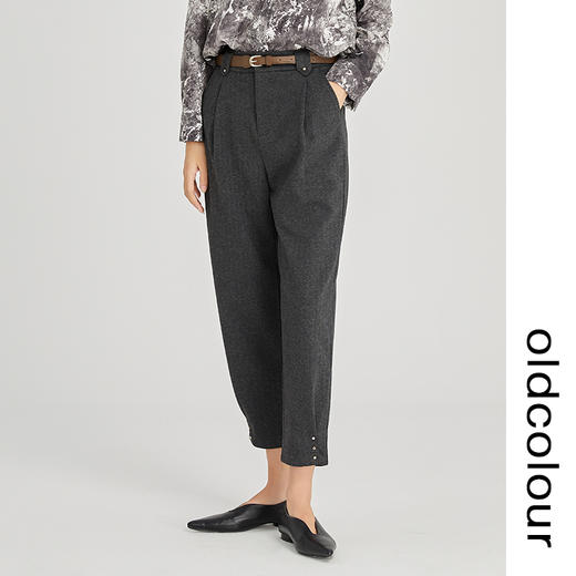 oldcolour2022冬季新款时尚气质休闲百搭设计款长裤GN41073951 商品图2