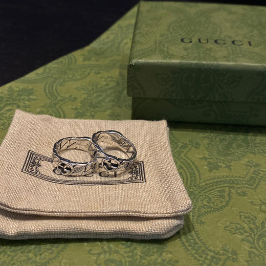 𝐠𝐮𝐜𝐜* interlocking 双G链纹戒指 商品图6