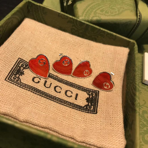 Gucci古驰   珐琅爱心耳钉 商品图3