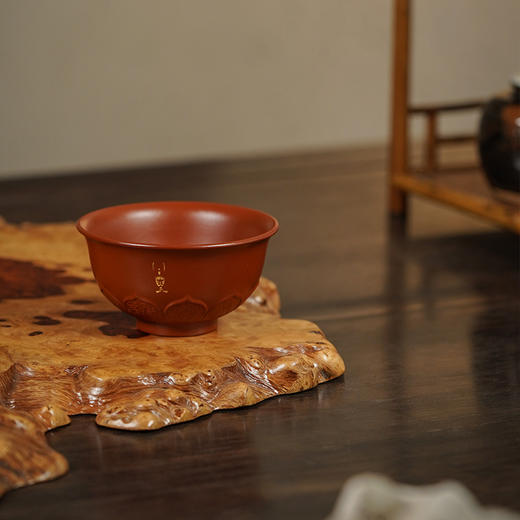 龙德堂陶艺 朱泥砂觯之莲开三度 80cc 商品图2