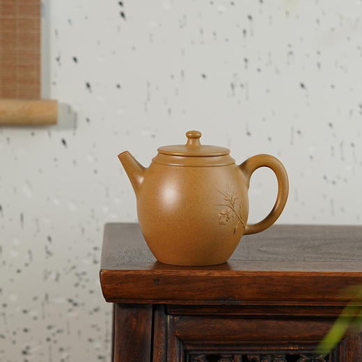 龙德堂陶艺 汤宣武《十二月花神·彩蝶纷飞（七月凤仙花》金砂段 280cc 商品图0